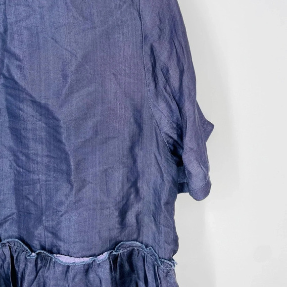 Chan Luu Silk Blend Baby Doll Top in Dark Blue Size M - Picture 7 of 16